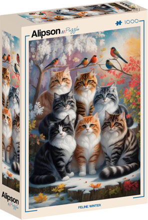 ALIPSON Puzzle Kočičí zima 1000 dílků