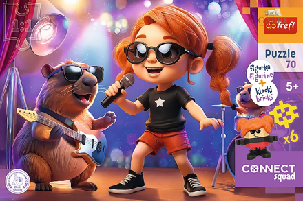 TREFL Puzzle Connect Squad: Sue 70 dílků + figurka