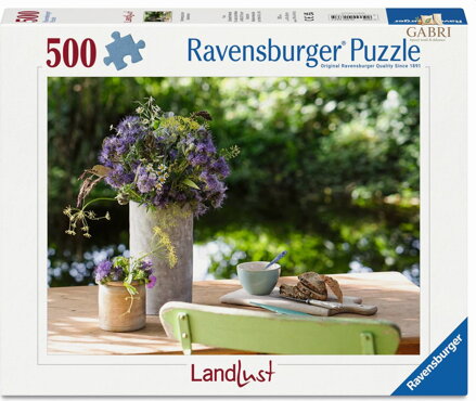 RAVENSBURGER Puzzle LandLust: Květiny na stole 500 dílků