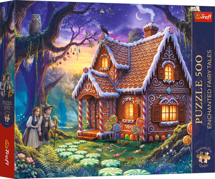 TREFL Puzzle Premium Plus Enchanted Fairy Tales: O perníkové chaloupce 500 dílků
