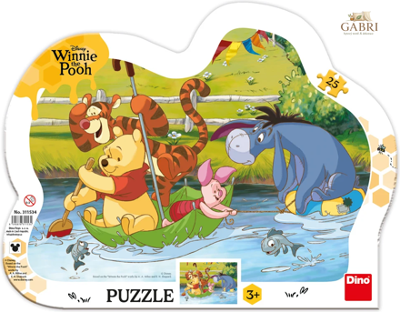 DINO Puzzle Medvídek Pú na plavbě 25 dílků