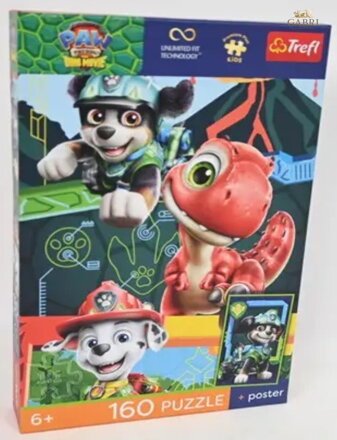 TREFL Puzzle Premium Plus Kids Tlapková patrola: Dinosauří dobrodružství 160 dílků