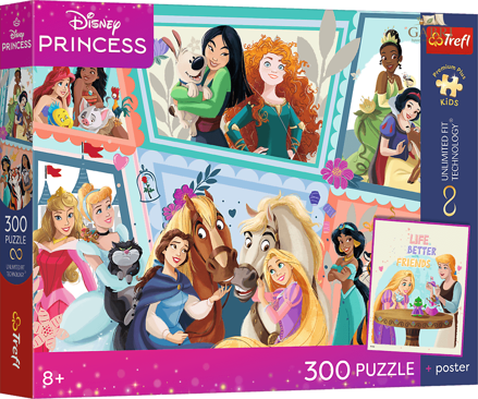 TREFL Puzzle Premium Plus Kids Disney princezny: Nádherný ples 300 dílků