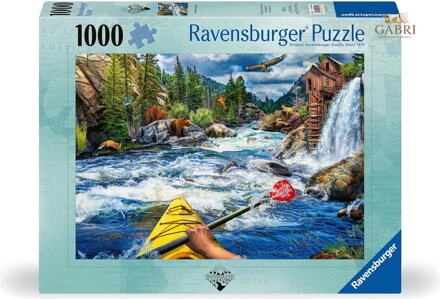 RAVENSBURGER Puzzle Wanderlust: Jízda divokou řekou 1000 dílků