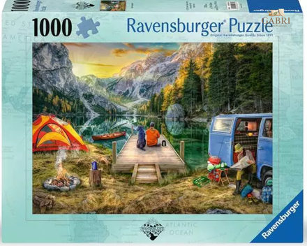 RAVENSBURGER Puzzle Klid v kempu 1000 dílků