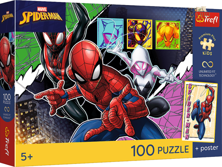 TREFL Puzzle Premium Plus Kids Spiderman: Odvaha 100 dílků