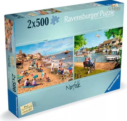 RAVENSBURGER Puzzle Picturesque Landscapes č.2: Norfolk 2x500 dílků