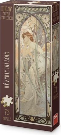 DINO Panoramatické puzzle Alfons Mucha – Snění večera 75 dílků