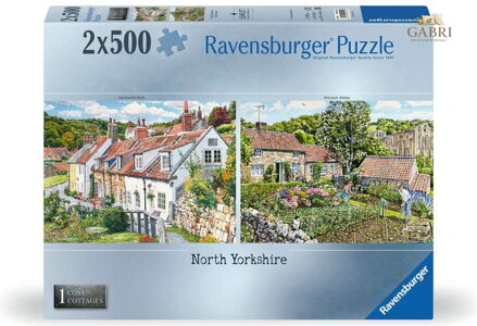 RAVENSBURGER Puzzle Cosy Cottages č.1: Severní Yorkshire 2x500 dílků