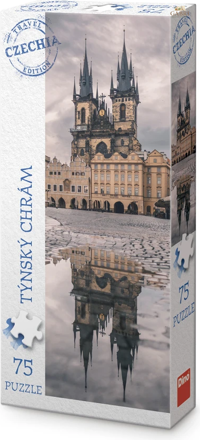 DINO Panoramatické puzzle Turistická edice Česko: Týnský chrám 75 dílků