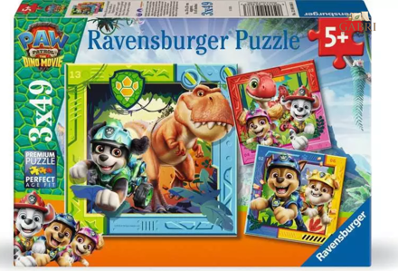 RAVENSBURGER Puzzle Tlapková patrola: Dinosauří film 3x49 dílků