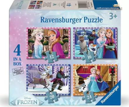 RAVENSBURGER Puzzle Ledové království 4v1 (12, 16, 20, 24 dílků)