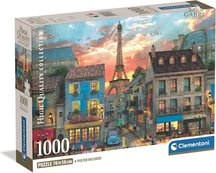 CLEMENTONI Puzzle Pařížská ulička 1000 dílků
