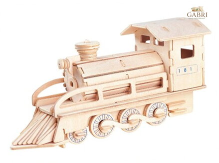 WOODEN TOY , WCK 3D puzzle Parní lokomotiva