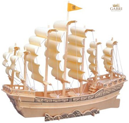 WOODEN TOY , WCK 3D puzzle Plachetnice Dynastie Ming