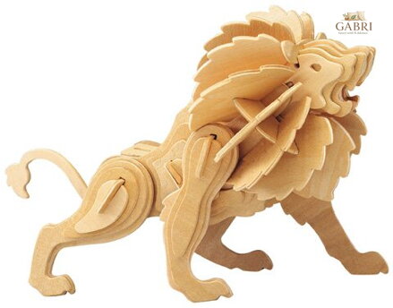 WOODEN TOY , WCK 3D puzzle Lev malý