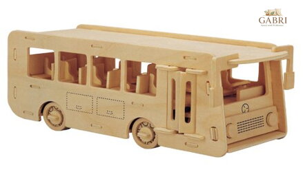 WOODEN TOY , WCK 3D puzzle Autobus