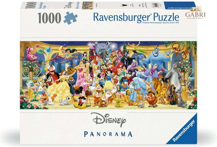 RAVENSBURGER Panoramatické puzzle Disney: Skupinové foto 1000 dílků