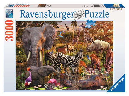 RAVENSBURGER Puzzle Africká zvířata 3000 dílků