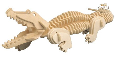 WOODEN TOY , WCK 3D puzzle Krokodýl