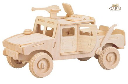 WOODEN TOY , WCK 3D puzzle Bojový džíp