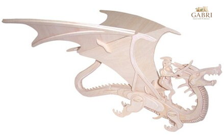 WOODEN TOY , WCK 3D puzzle Dračí bojovník