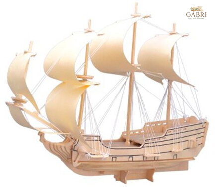 WOODEN TOY , WCK 3D puzzle Válečná loď - plachetnice Orel 3D