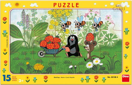 DINO Puzzle Krtek a jahody 15 dílků