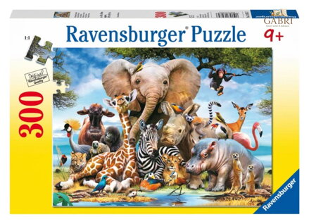 RAVENSBURGER Puzzle Kamarádi z Afriky 300 dílků