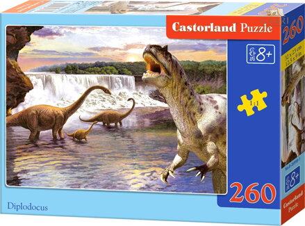 CASTORLAND Puzzle Dinosauři - Diplodocus 260 dílků