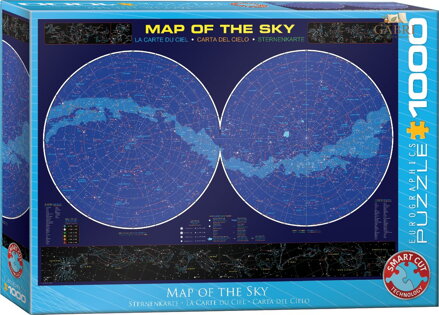 EUROGRAPHICS Puzzle Mapa nebe 1000 dílků