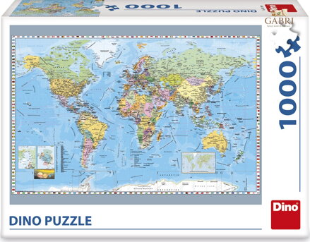 DINO Puzzle Politická mapa světa 1000 dílků