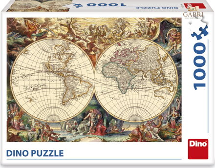 DINO Puzzle Historická mapa 1000 dílků