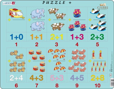 LARSEN Puzzle Sčítání s obrázky 20 dílků