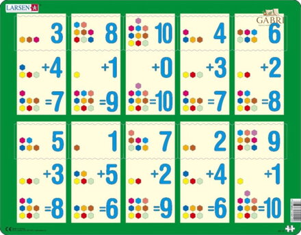 LARSEN Puzzle Sčítání do deseti II 10 dílků