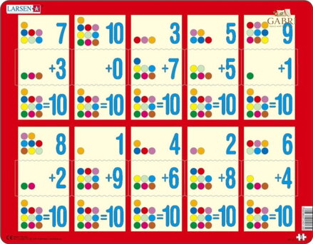 LARSEN Puzzle Sčítání do deseti III 10 dílků