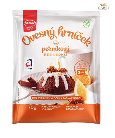 Ovesný hrníček perníkový 70g Semix bez lepku 2510