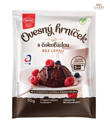 Ovesný hrníček s čokoládou 70g Semix bez lepku 2513