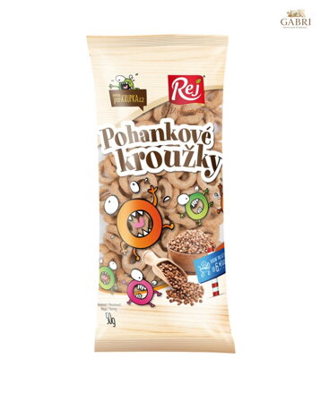 Pohankové kroužky bez soli 50g Rej bez lepku 700