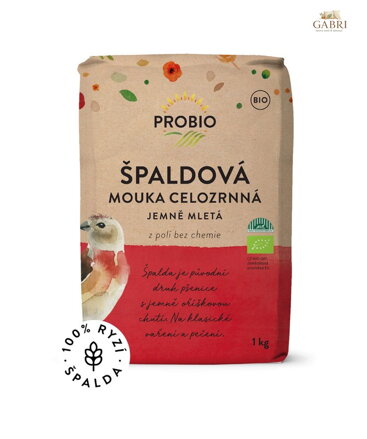Mouka špaldová celozrnná jemná BIO 1kg Probio  2618