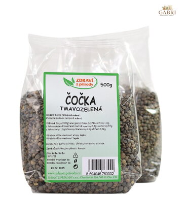Čočka tmavozelená francouzská 500g ZP 2931