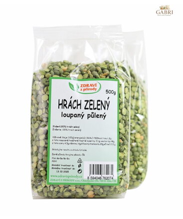 Hrách zelený půlený 500g ZP 148