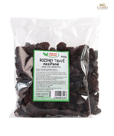 Rozinky tmavé nesířené 500g ZP 2284