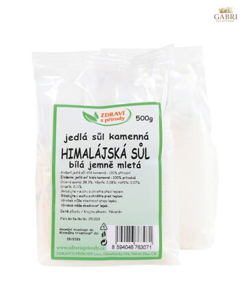 Sůl himalájská bílá jemná 500g ZP 2958