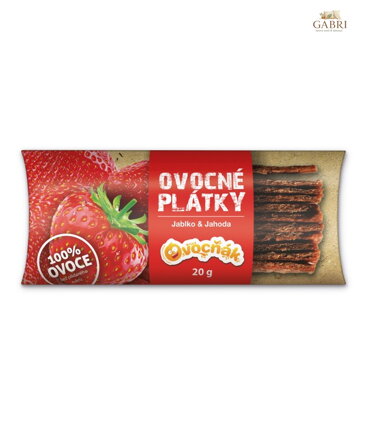 Ovocné plátky jablko jahoda 20g Ovocňák bez lepku 1176
