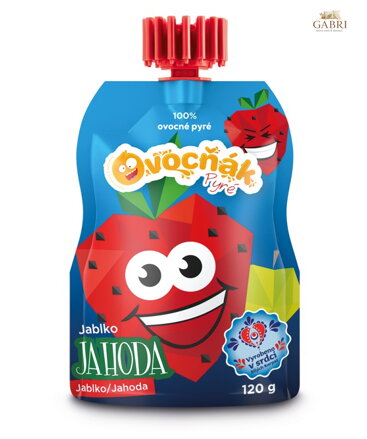 Pyré jablko jahoda 120g Ovocňák bez lepku 1185