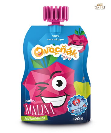 Pyré jablko malina 120g Ovocňák bez lepku 1186