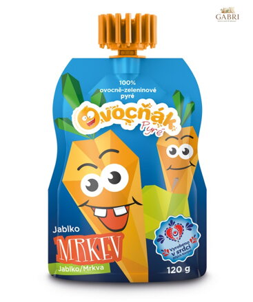 Pyré jablko mrkev 120g Ovocňák bez lepku 1188