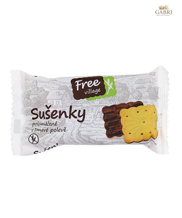 Sušenky polomáčené v tmavé polevě 80g Perník bez lepku 1297