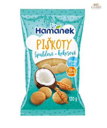 Piškoty špaldové s kokosem 120g Hamánek 99